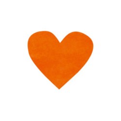 Sachet 100 confetti coeur 4cm orange